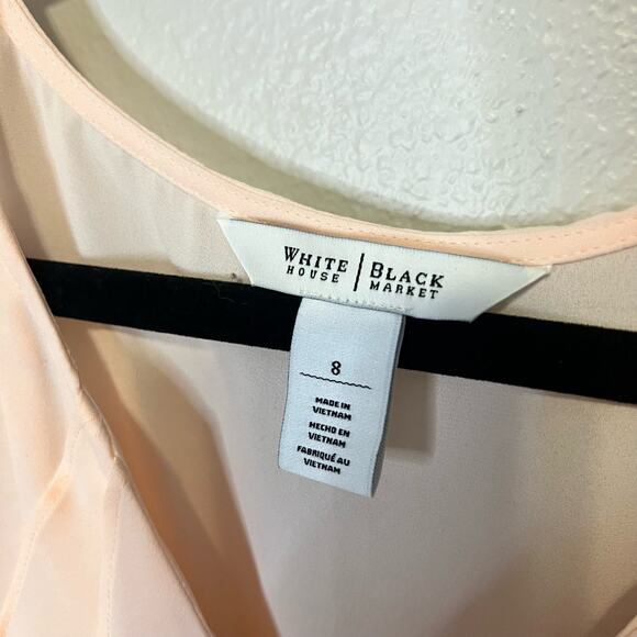 WHBM Light Pink Chiffon Ruffle Sleeveless Blouse Size 8 - Picture 2 of 5